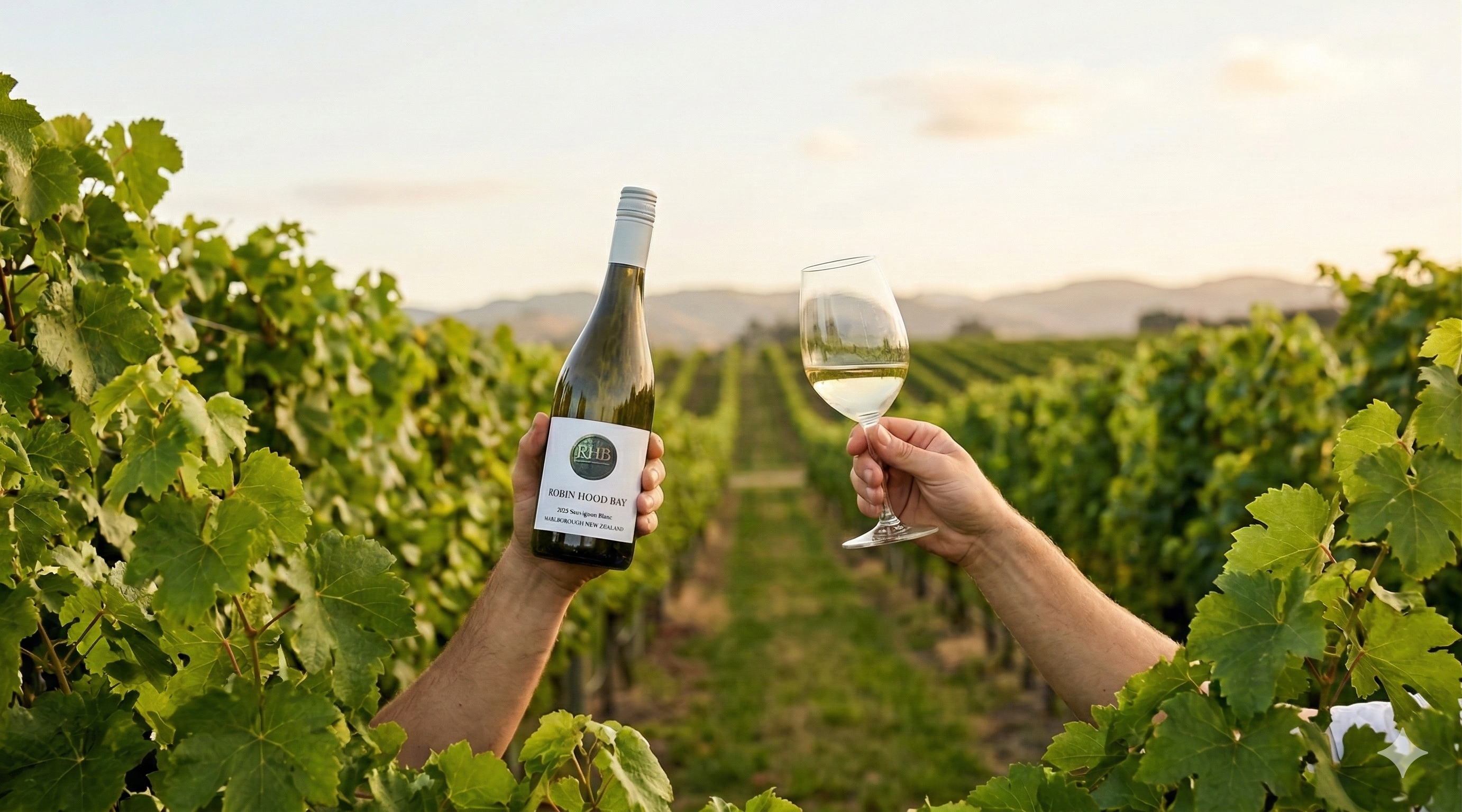 Vineyard landscape in Marlborough